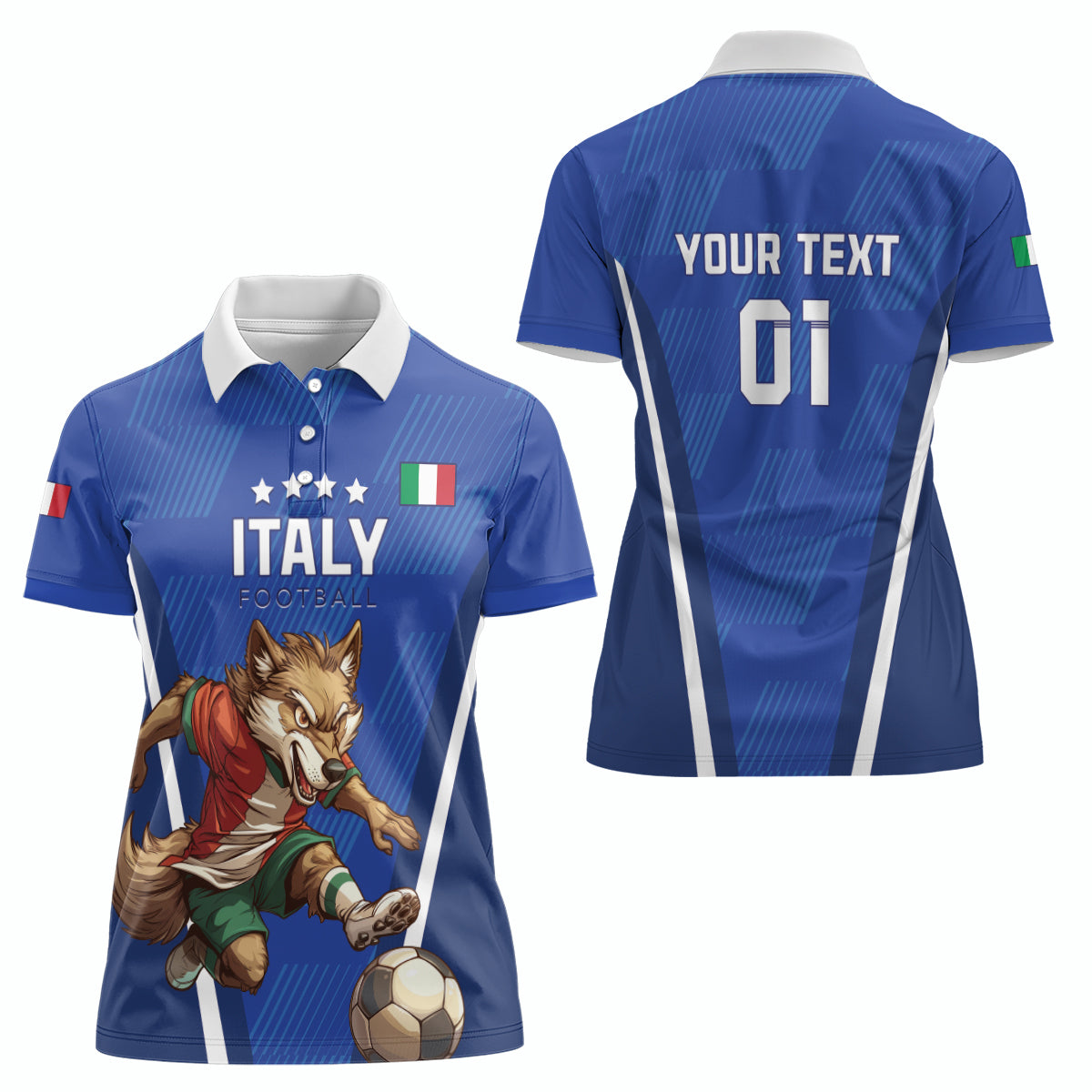 Custom Italy 2024 Football Women Polo Shirt 2024 Go Gli Azzurri - Wonder Print Shop