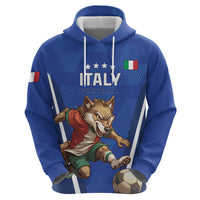 Custom Italy 2024 Football Zip Hoodie 2024 Go Gli Azzurri - Wonder Print Shop