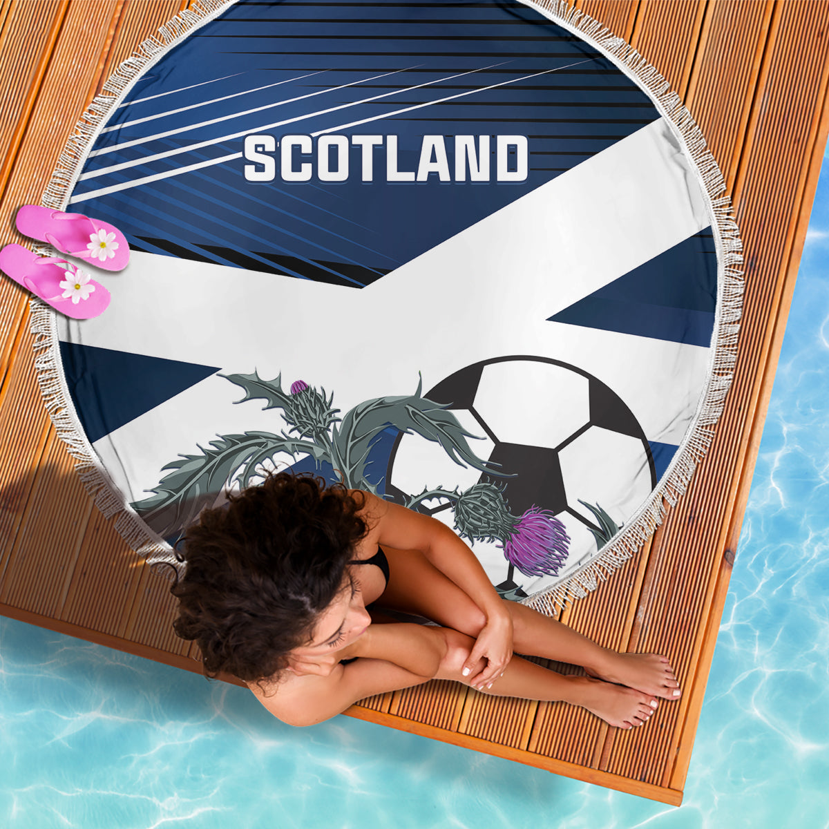 Scotland 2024 Football Beach Blanket 2024 Go Champions - Wonder Print Shop