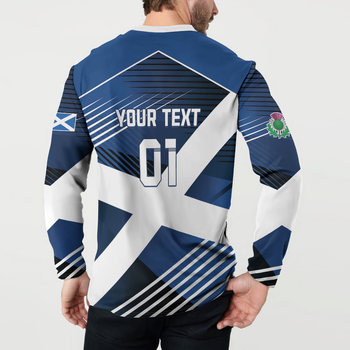 Custom Scotland 2024 Football Button Sweatshirt 2024 Go Champions - Wonder Print Shop
