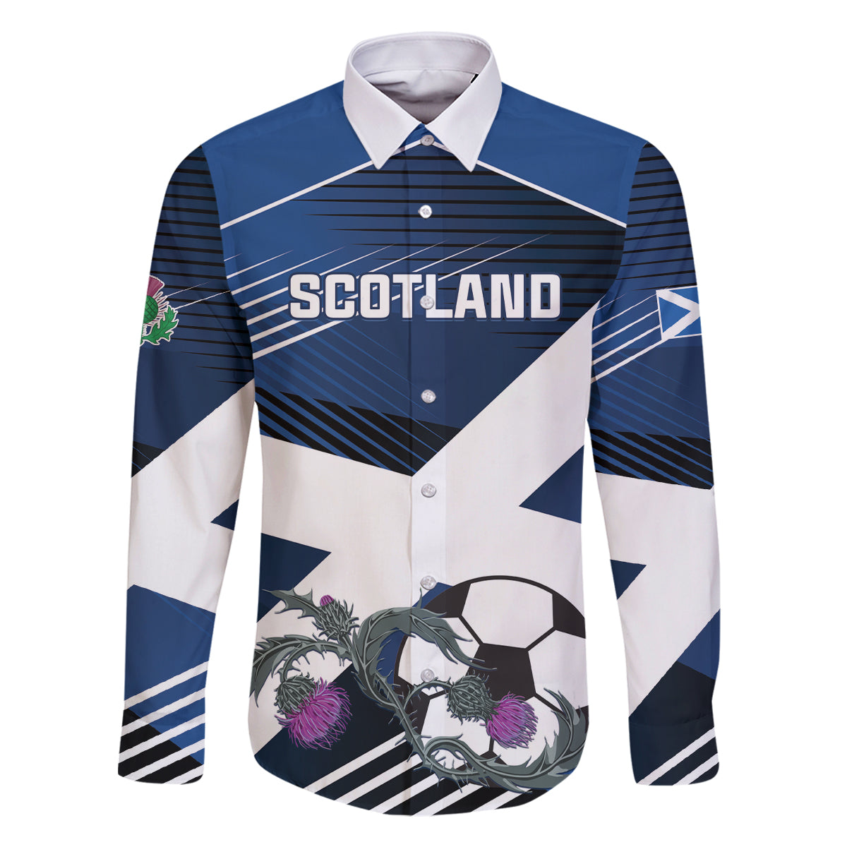 Custom Scotland 2024 Football Family Matching Mermaid Dress and Hawaiian Shirt 2024 Go Champions - Wonder Print Shop