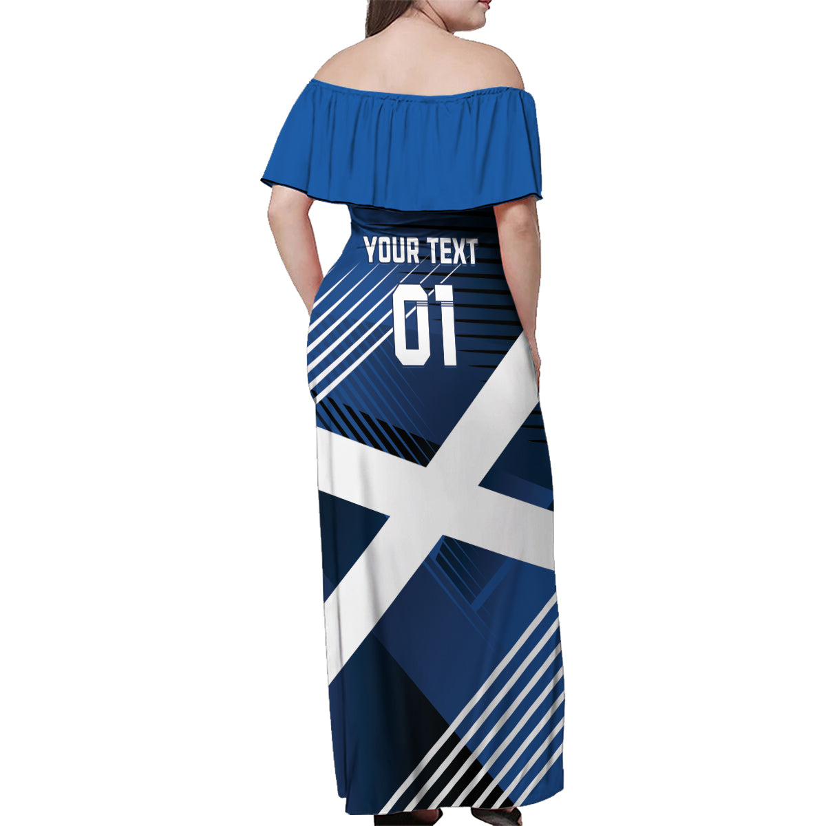 Custom Scotland 2024 Football Family Matching Off Shoulder Maxi Dress and Hawaiian Shirt 2024 Go Champions - Wonder Print Shop