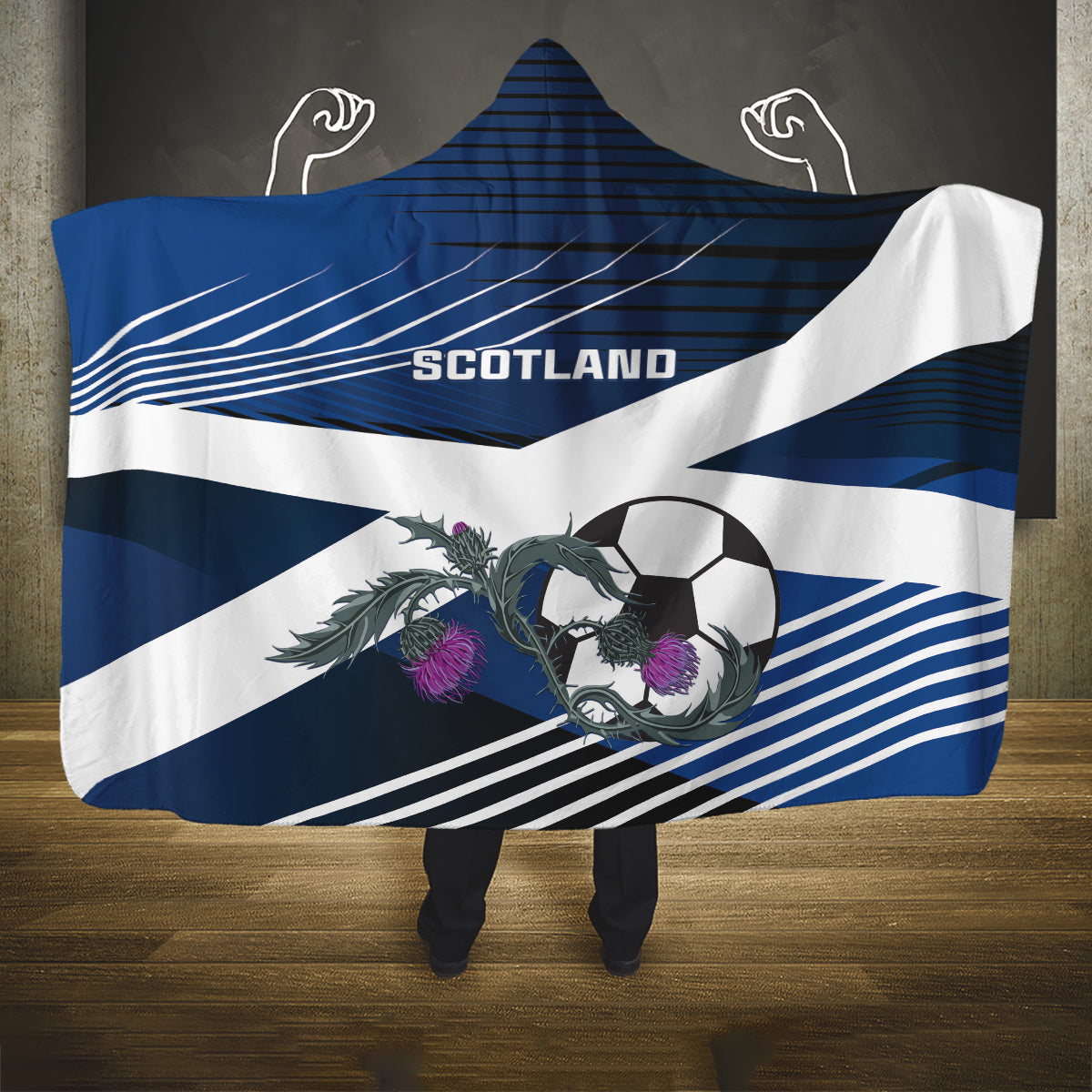 Scotland 2024 Football Hooded Blanket 2024 Go Champions