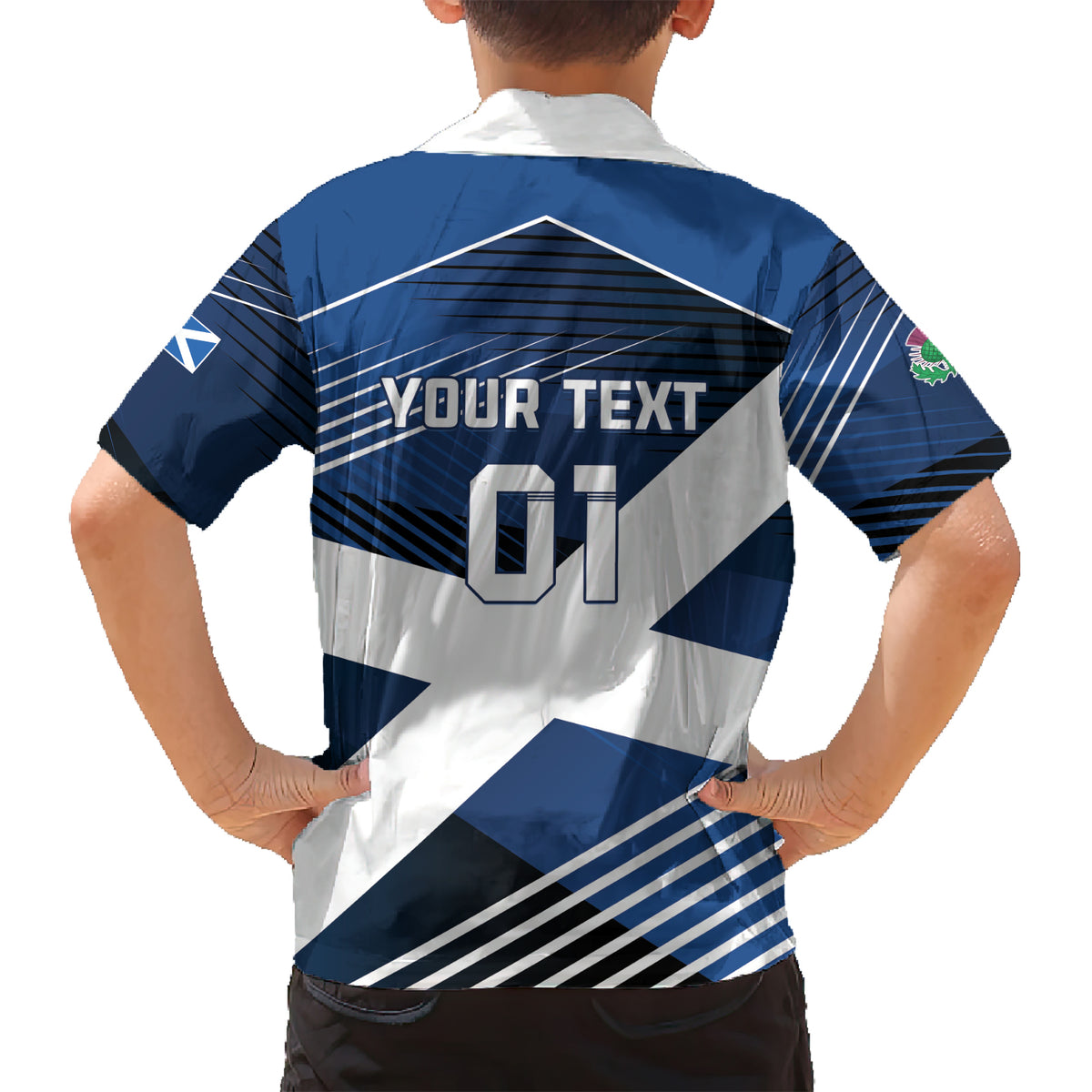 Custom Scotland 2024 Football Kid Hawaiian Shirt 2024 Go Champions - Wonder Print Shop