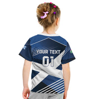 Custom Scotland 2024 Football Kid T Shirt 2024 Go Champions - Wonder Print Shop