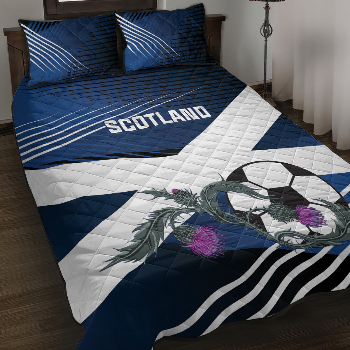 Scotland 2024 Football Quilt Bed Set 2024 Go Champions - Wonder Print Shop