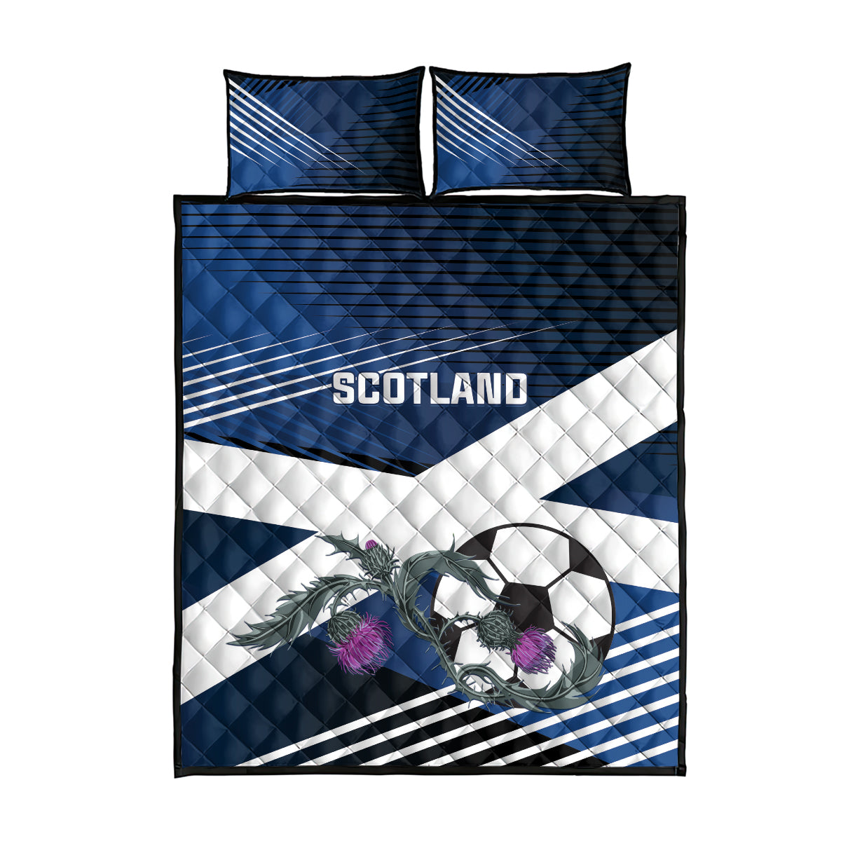 Scotland 2024 Football Quilt Bed Set 2024 Go Champions - Wonder Print Shop