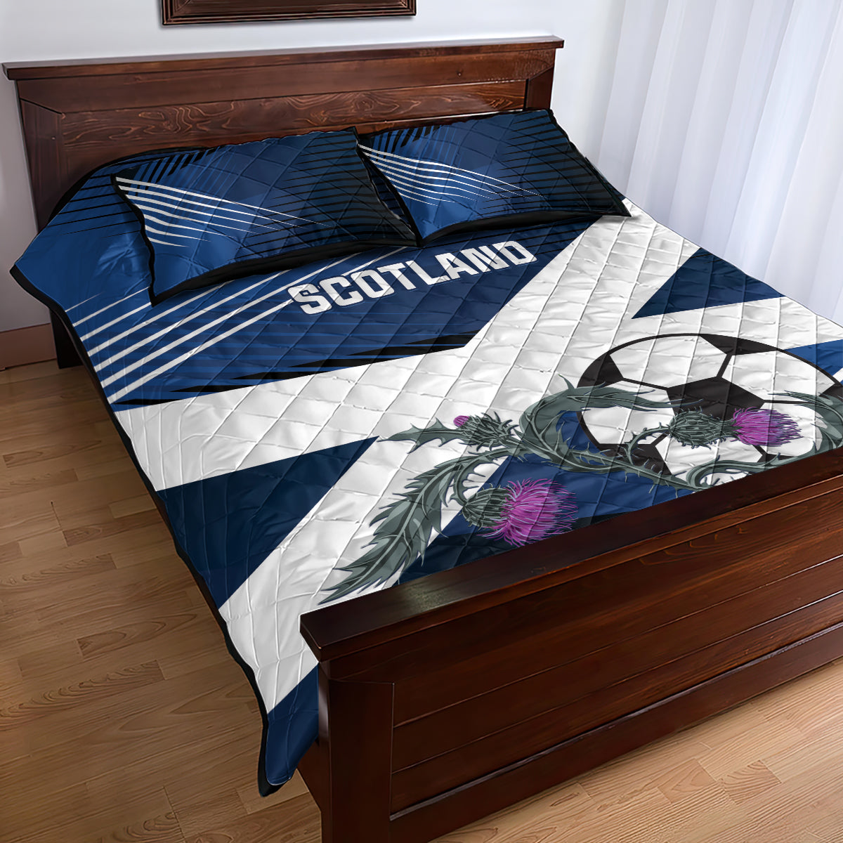 Scotland 2024 Football Quilt Bed Set 2024 Go Champions - Wonder Print Shop