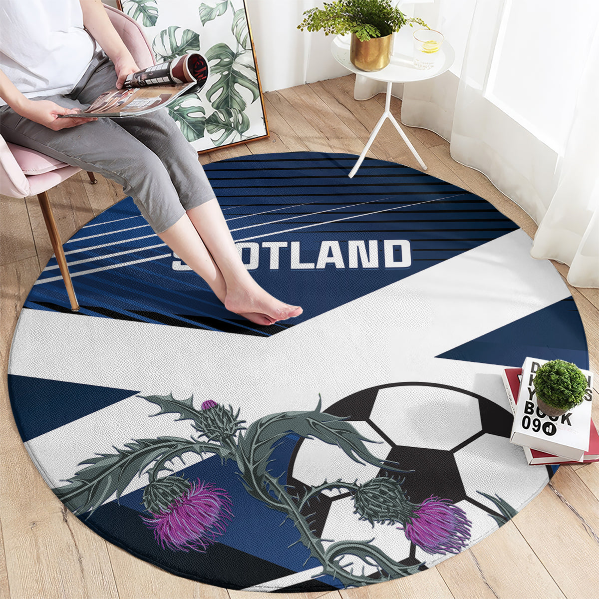 Scotland 2024 Football Round Carpet 2024 Go Champions