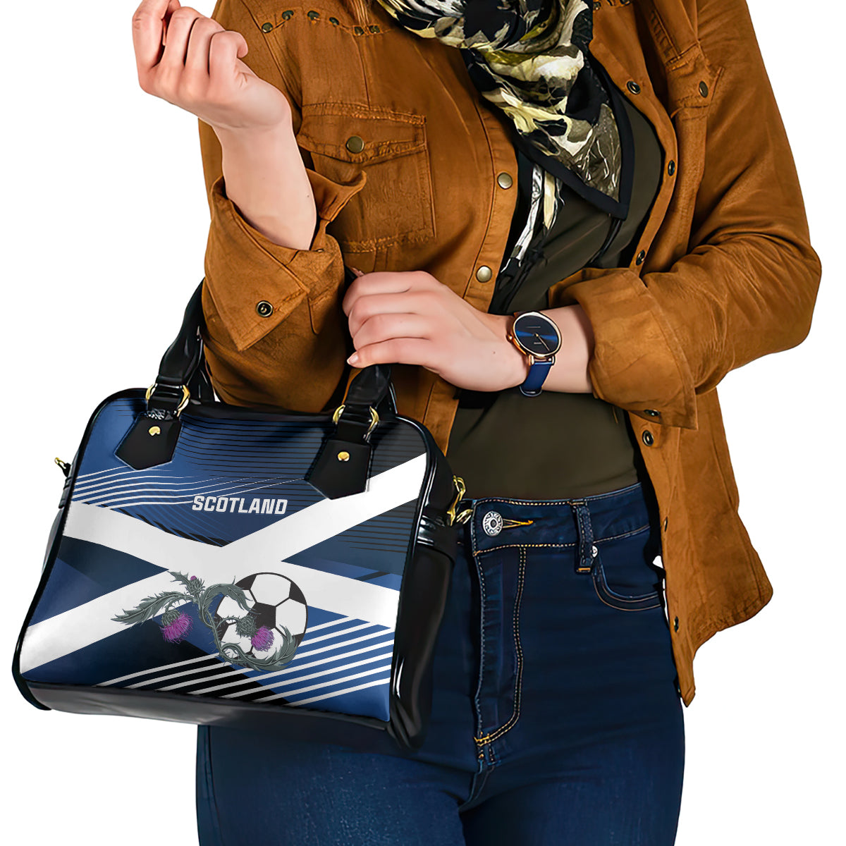 Scotland 2024 Football Shoulder Handbag 2024 Go Champions