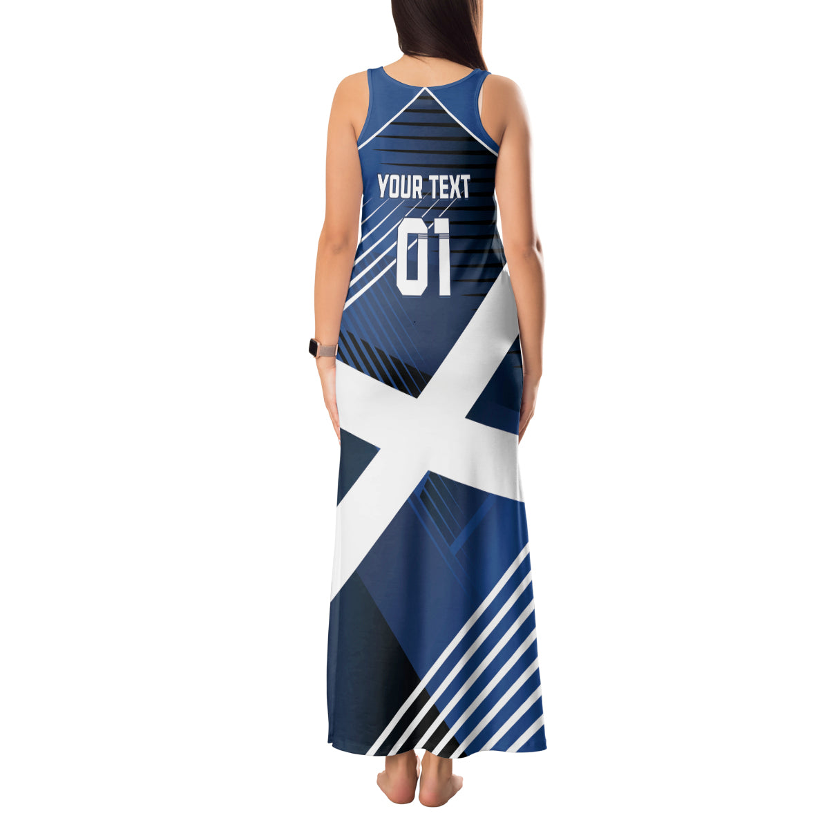 Custom Scotland 2024 Football Tank Maxi Dress 2024 Go Champions - Wonder Print Shop