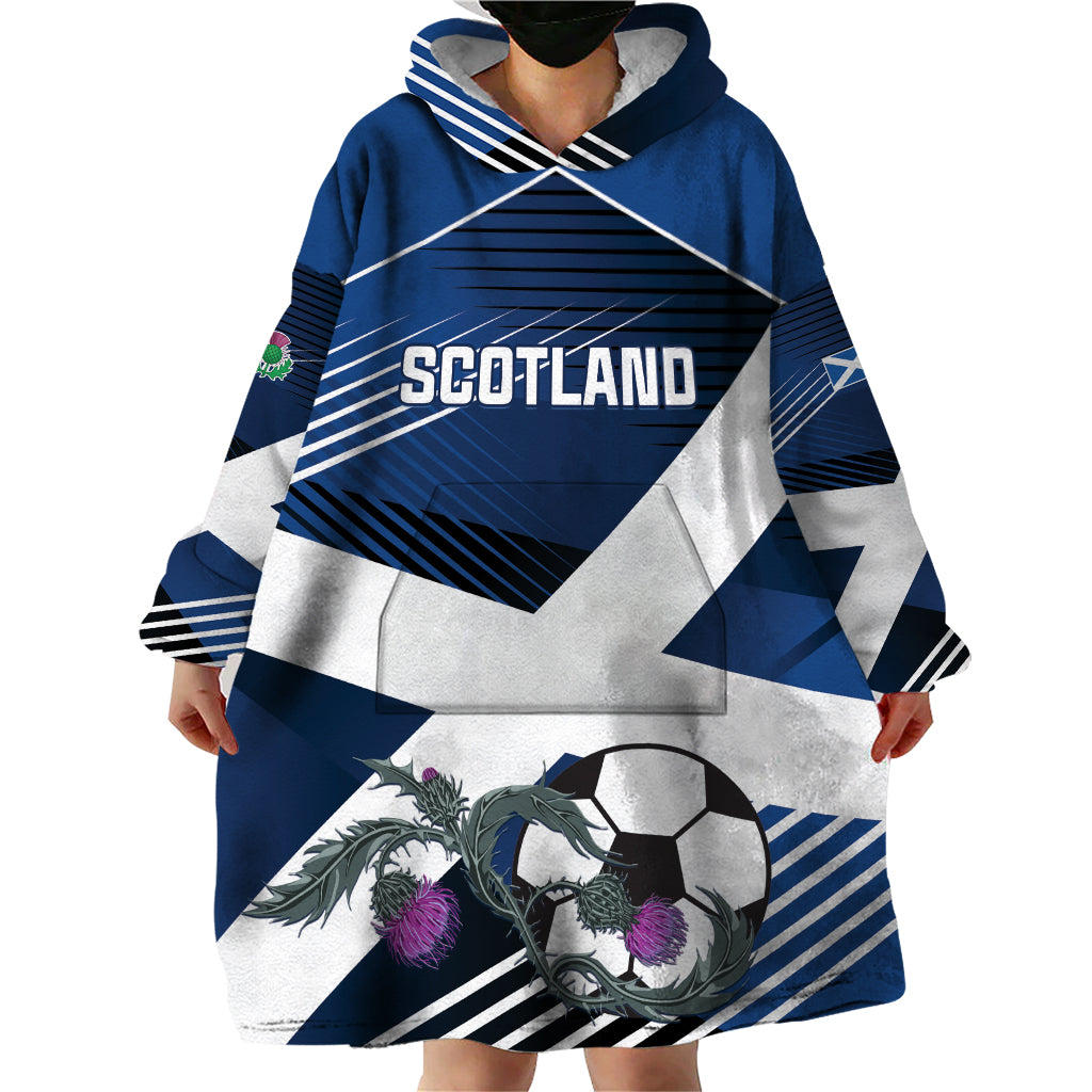 Custom Scotland 2024 Football Wearable Blanket Hoodie 2024 Go Champions - Wonder Print Shop