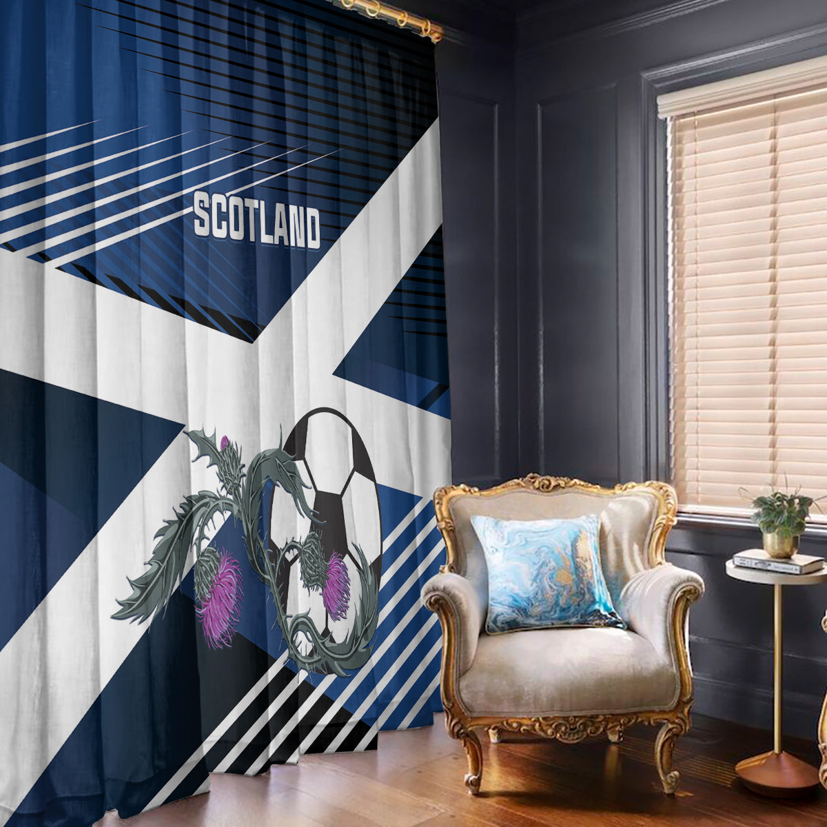Scotland 2024 Football Window Curtain 2024 Go Champions - Wonder Print Shop
