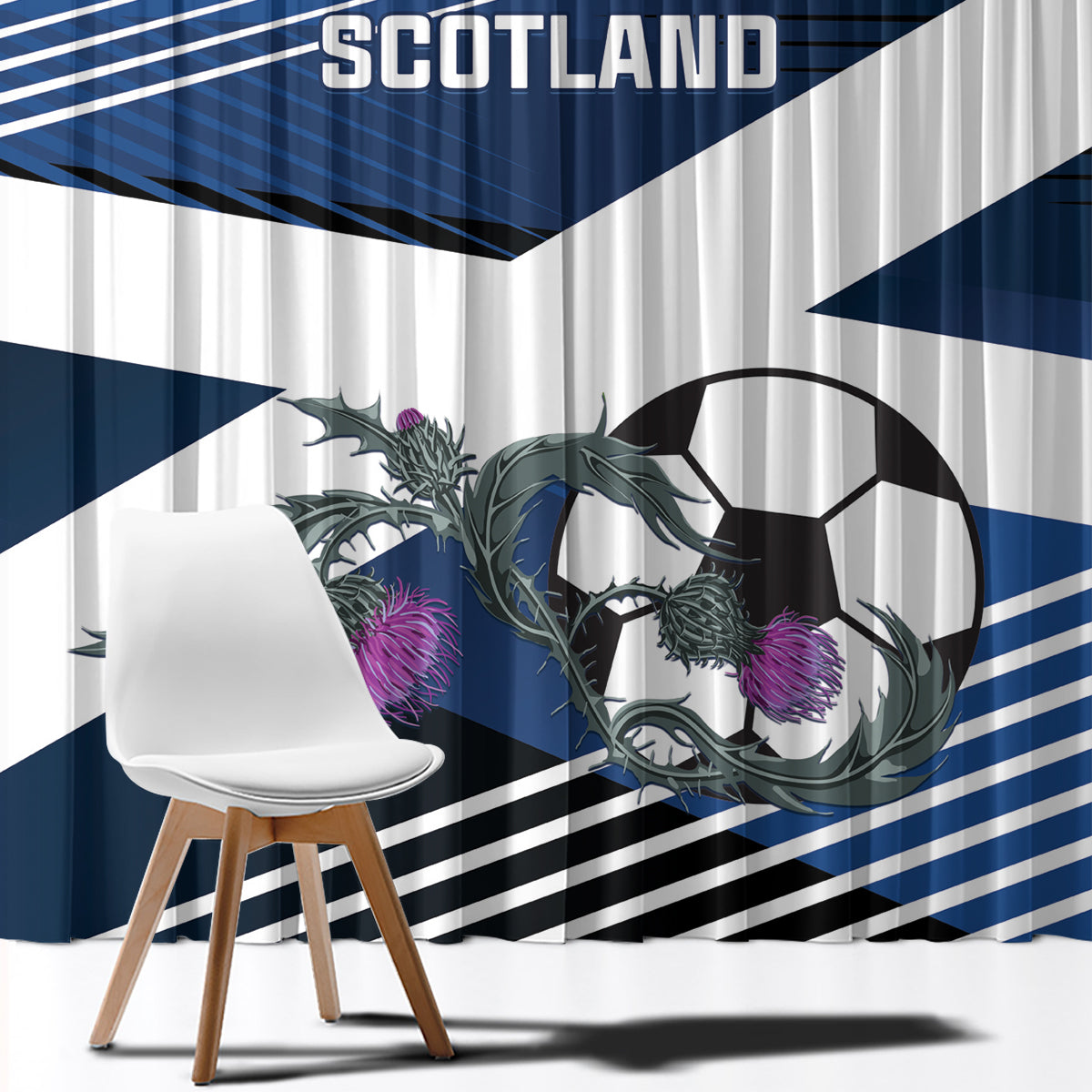 Scotland 2024 Football Window Curtain 2024 Go Champions - Wonder Print Shop