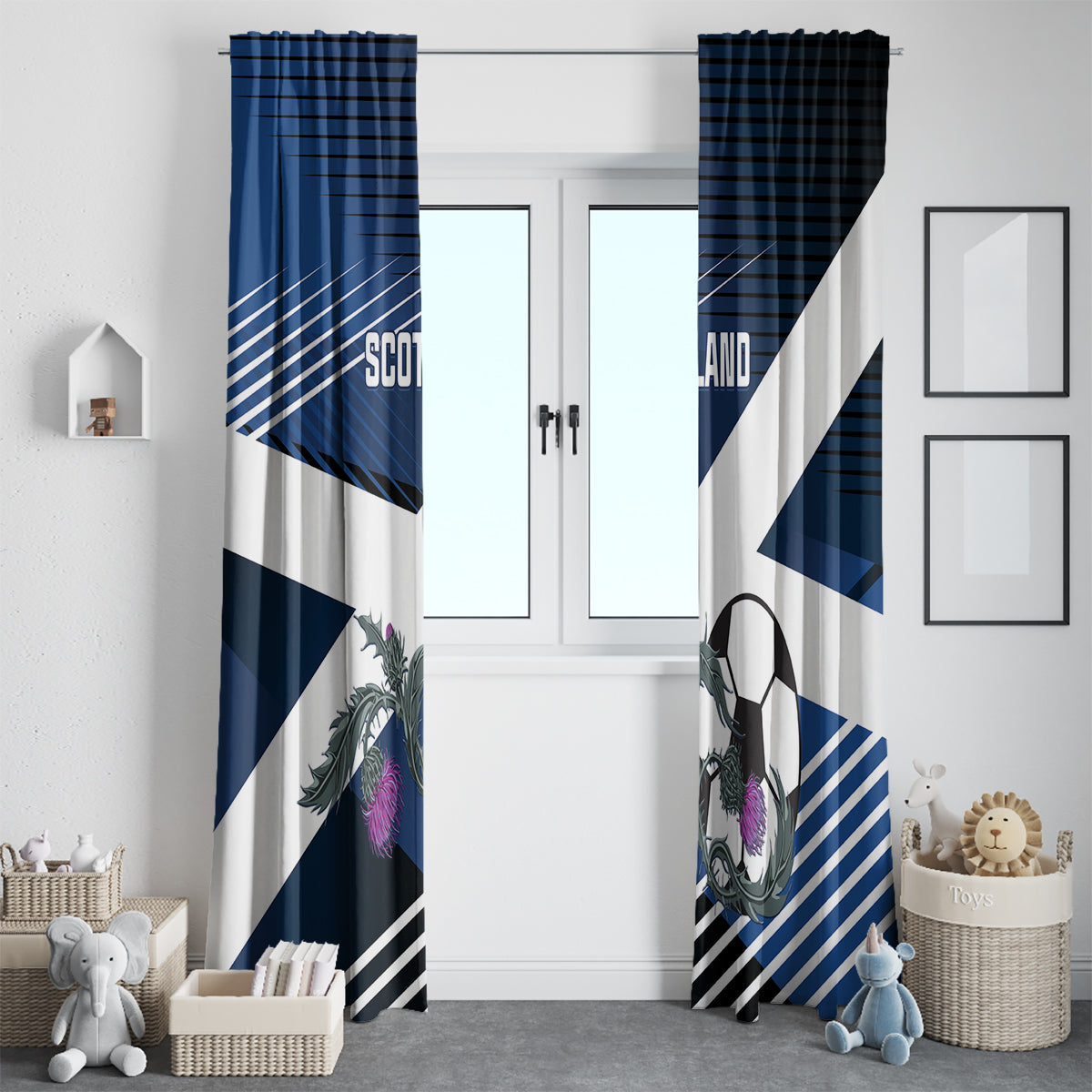 Scotland 2024 Football Window Curtain 2024 Go Champions - Wonder Print Shop