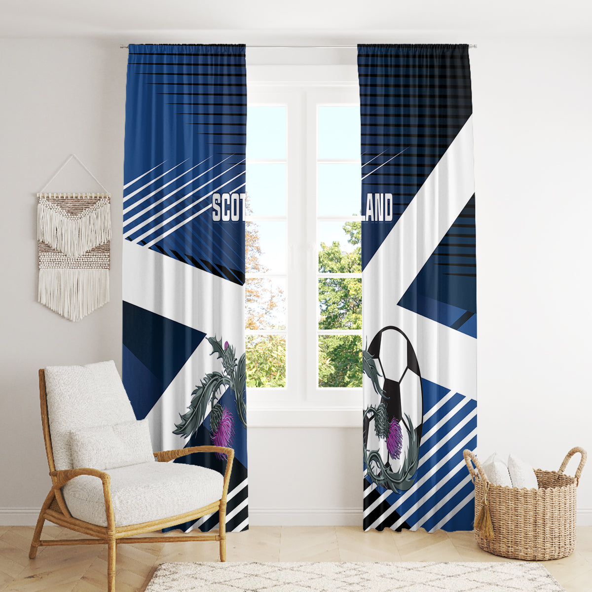 Scotland 2024 Football Window Curtain 2024 Go Champions - Wonder Print Shop