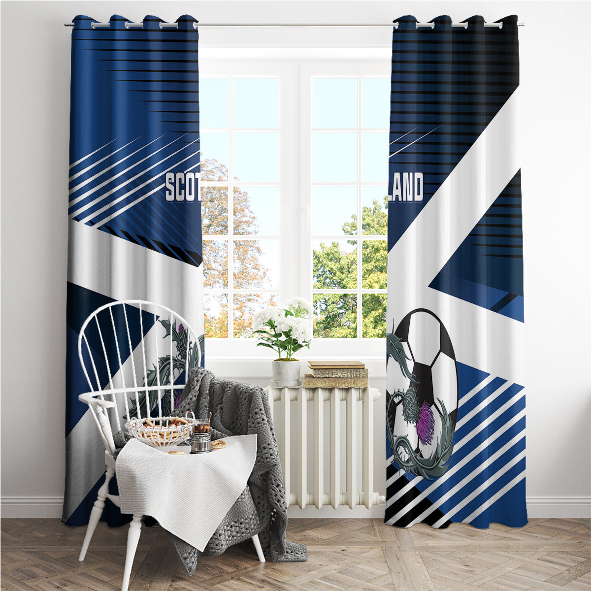 Scotland 2024 Football Window Curtain 2024 Go Champions - Wonder Print Shop