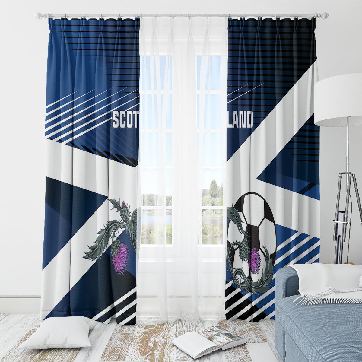 Scotland 2024 Football Window Curtain 2024 Go Champions - Wonder Print Shop