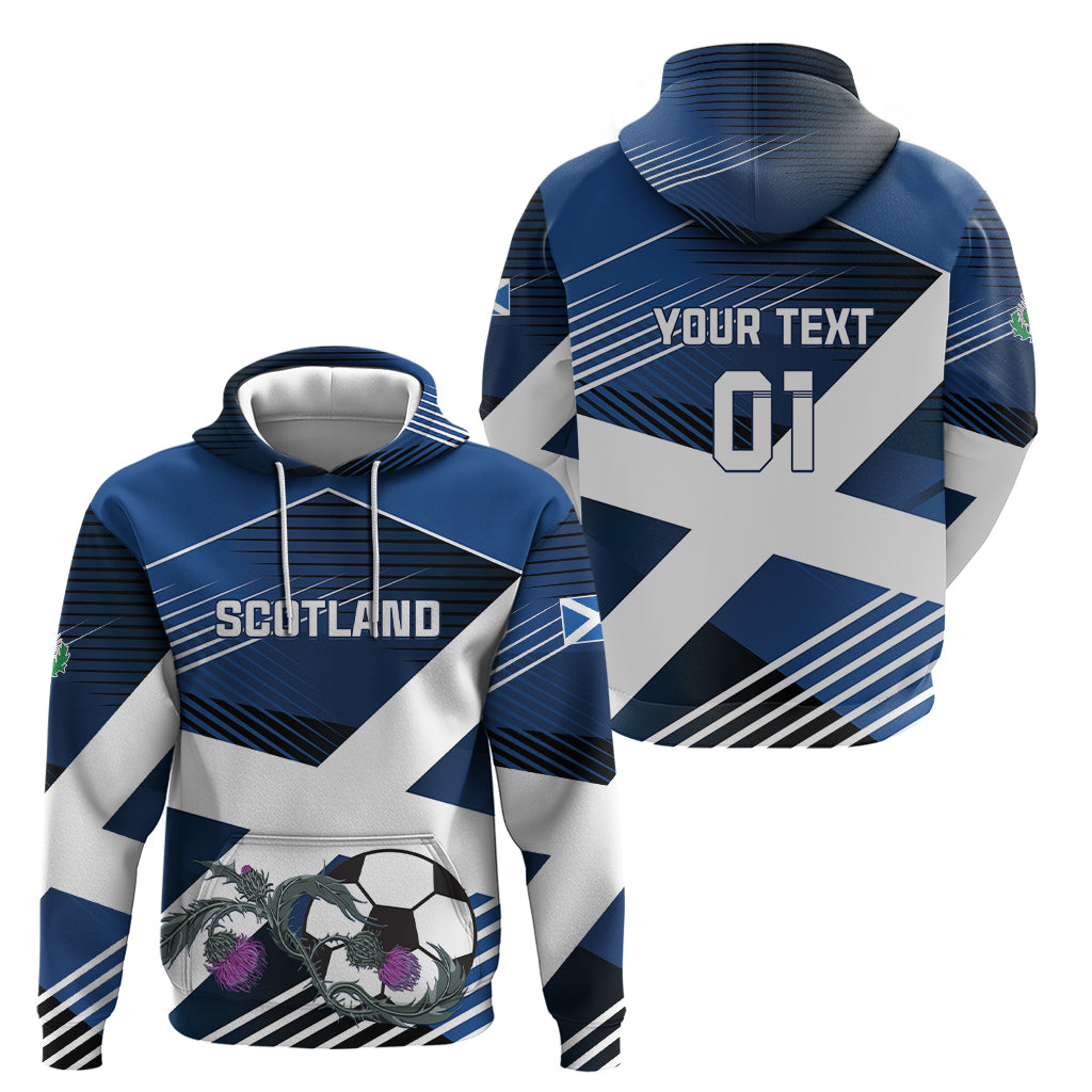 Custom Scotland 2024 Football Zip Hoodie 2024 Go Champions - Wonder Print Shop