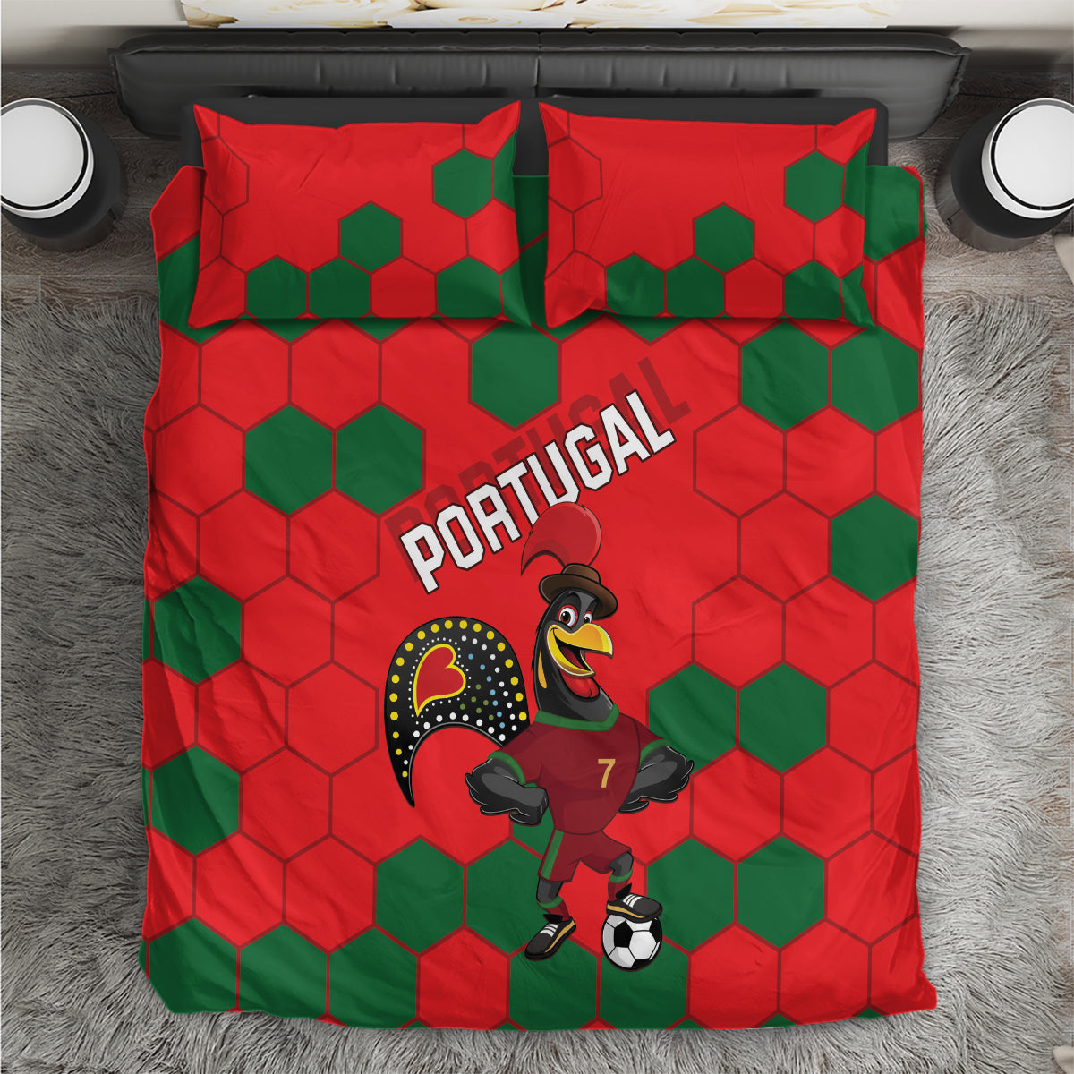 Portugal 2024 Football Bedding Set 2024 Go Champions - Wonder Print Shop