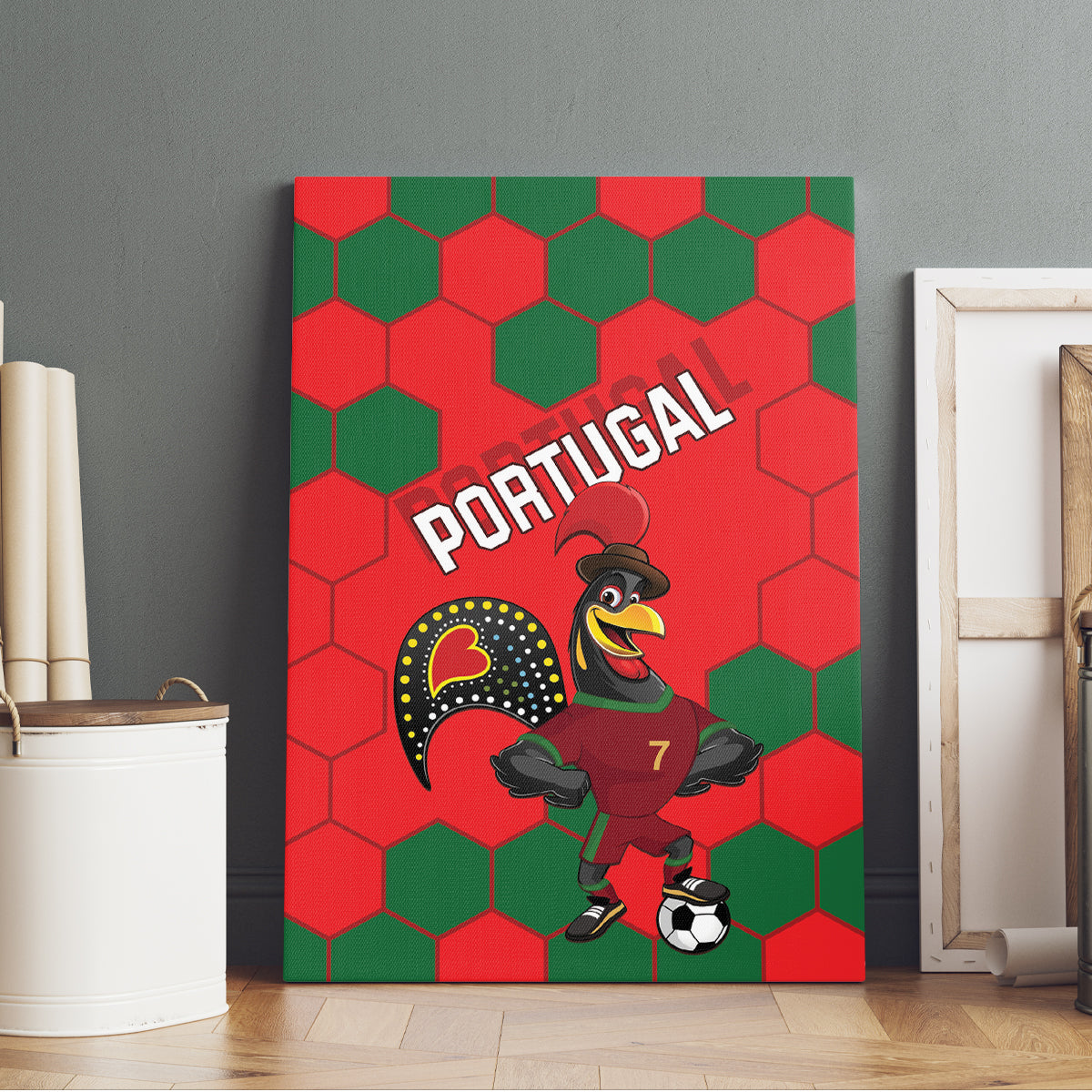 Portugal 2024 Football Canvas Wall Art 2024 Go Champions - Wonder Print Shop