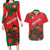 Custom Portugal 2024 Football Couples Matching Long Sleeve Bodycon Dress and Hawaiian Shirt 2024 Go Champions - Wonder Print Shop