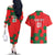 Custom Portugal 2024 Football Couples Matching Off The Shoulder Long Sleeve Dress and Hawaiian Shirt 2024 Go Champions - Wonder Print Shop