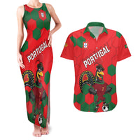 Custom Portugal 2024 Football Couples Matching Tank Maxi Dress and Hawaiian Shirt 2024 Go Champions - Wonder Print Shop