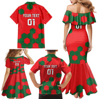 Custom Portugal 2024 Football Family Matching Mermaid Dress and Hawaiian Shirt 2024 Go Champions - Wonder Print Shop