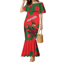 Custom Portugal 2024 Football Family Matching Mermaid Dress and Hawaiian Shirt 2024 Go Champions - Wonder Print Shop