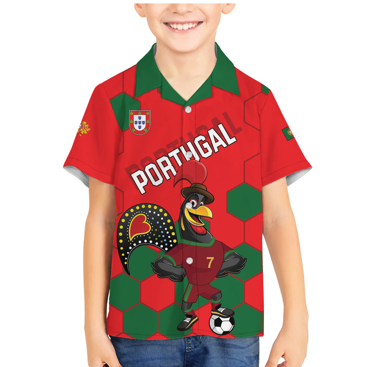 Custom Portugal 2024 Football Family Matching Mermaid Dress and Hawaiian Shirt 2024 Go Champions - Wonder Print Shop