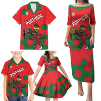 Custom Portugal 2024 Football Family Matching Puletasi and Hawaiian Shirt 2024 Go Champions - Wonder Print Shop