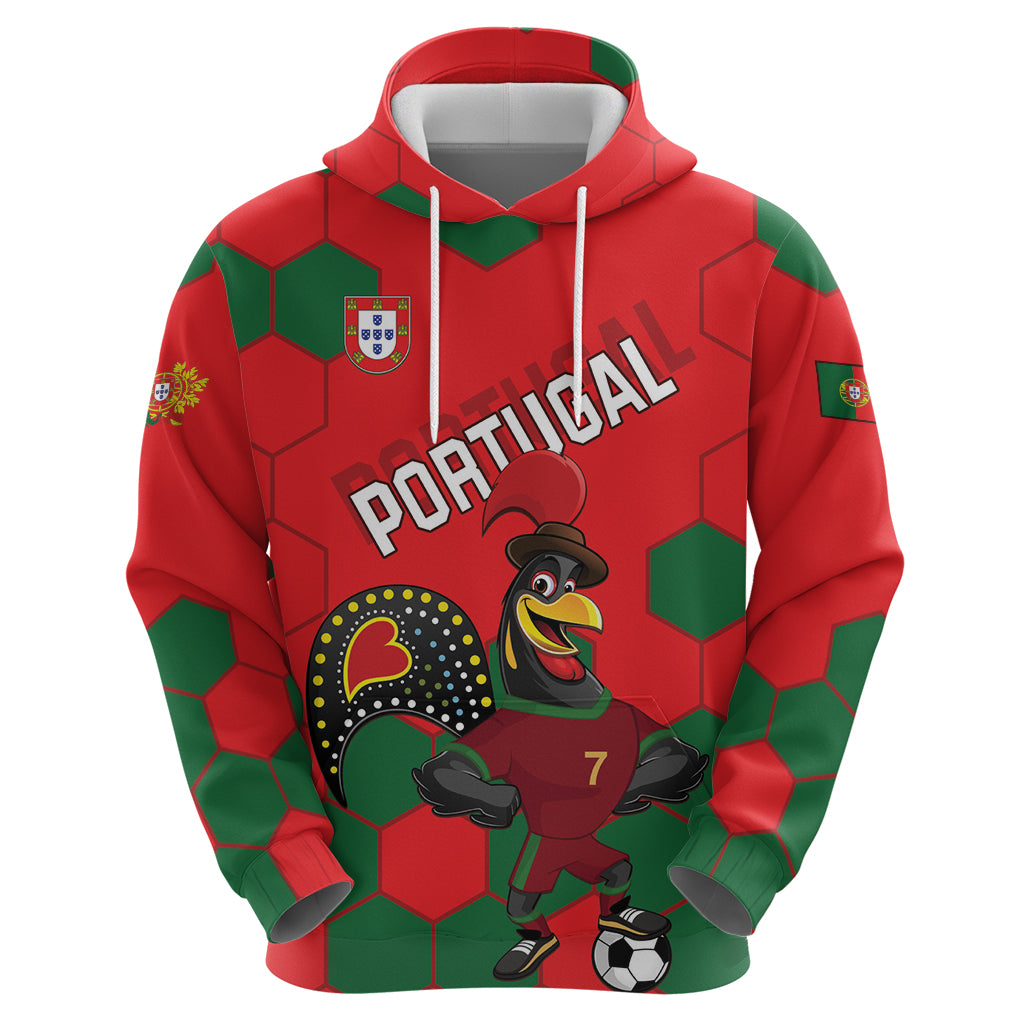 Custom Portugal 2024 Football Hoodie 2024 Go Champions - Wonder Print Shop
