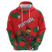 Custom Portugal 2024 Football Hoodie 2024 Go Champions - Wonder Print Shop