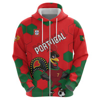 Custom Portugal 2024 Football Hoodie 2024 Go Champions - Wonder Print Shop