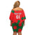 Custom Portugal 2024 Football Off Shoulder Short Dress 2024 Go Champions - Wonder Print Shop