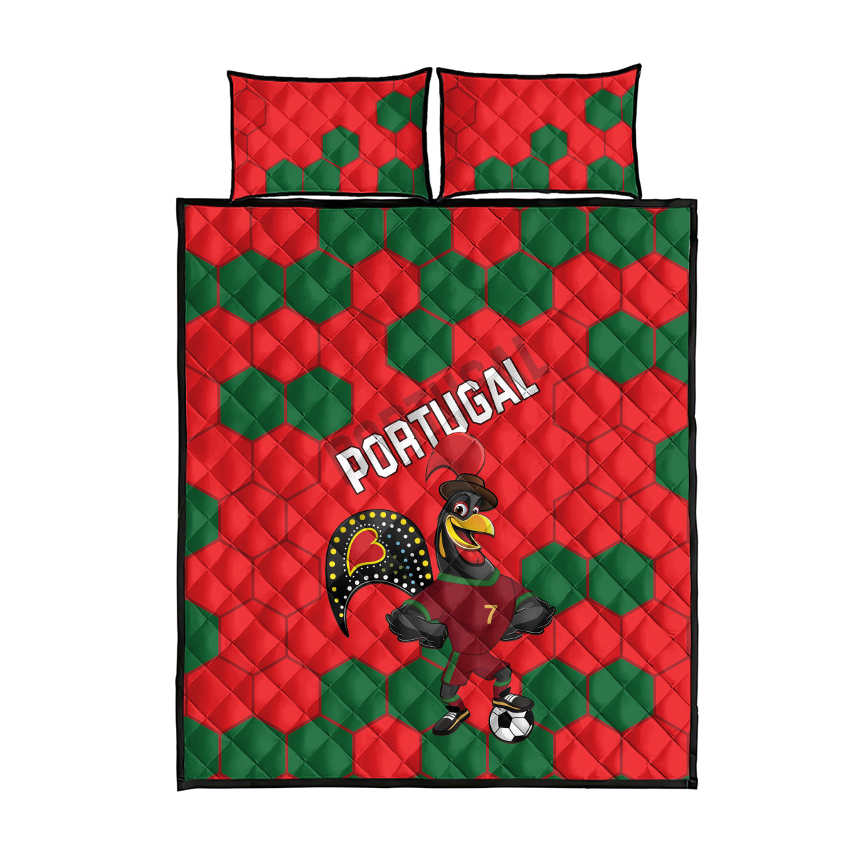 Portugal 2024 Football Quilt Bed Set 2024 Go Champions - Wonder Print Shop