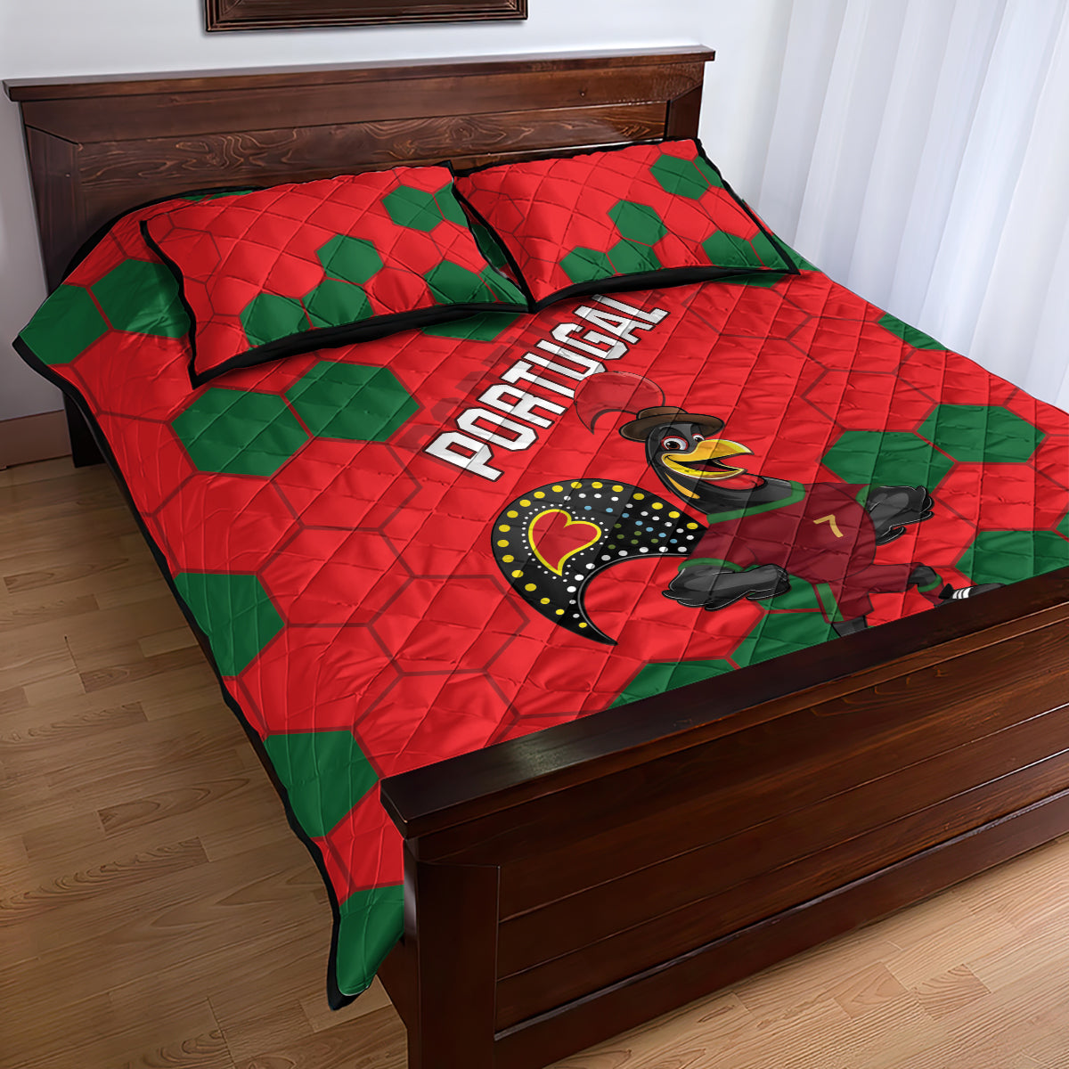 Portugal 2024 Football Quilt Bed Set 2024 Go Champions - Wonder Print Shop