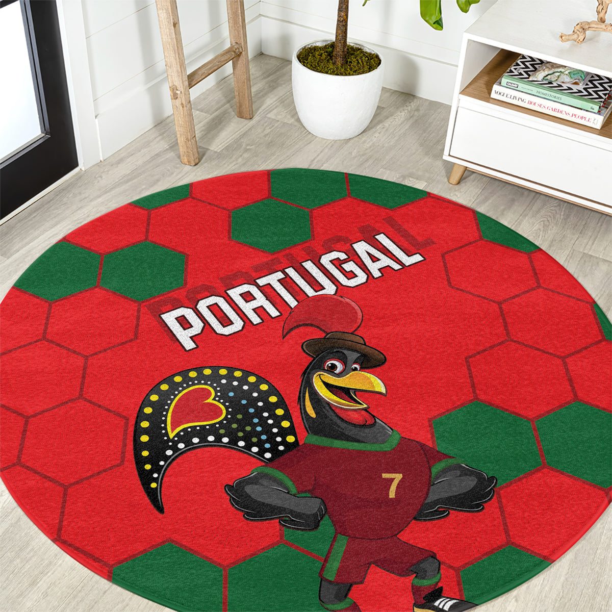 Portugal 2024 Football Round Carpet 2024 Go Champions