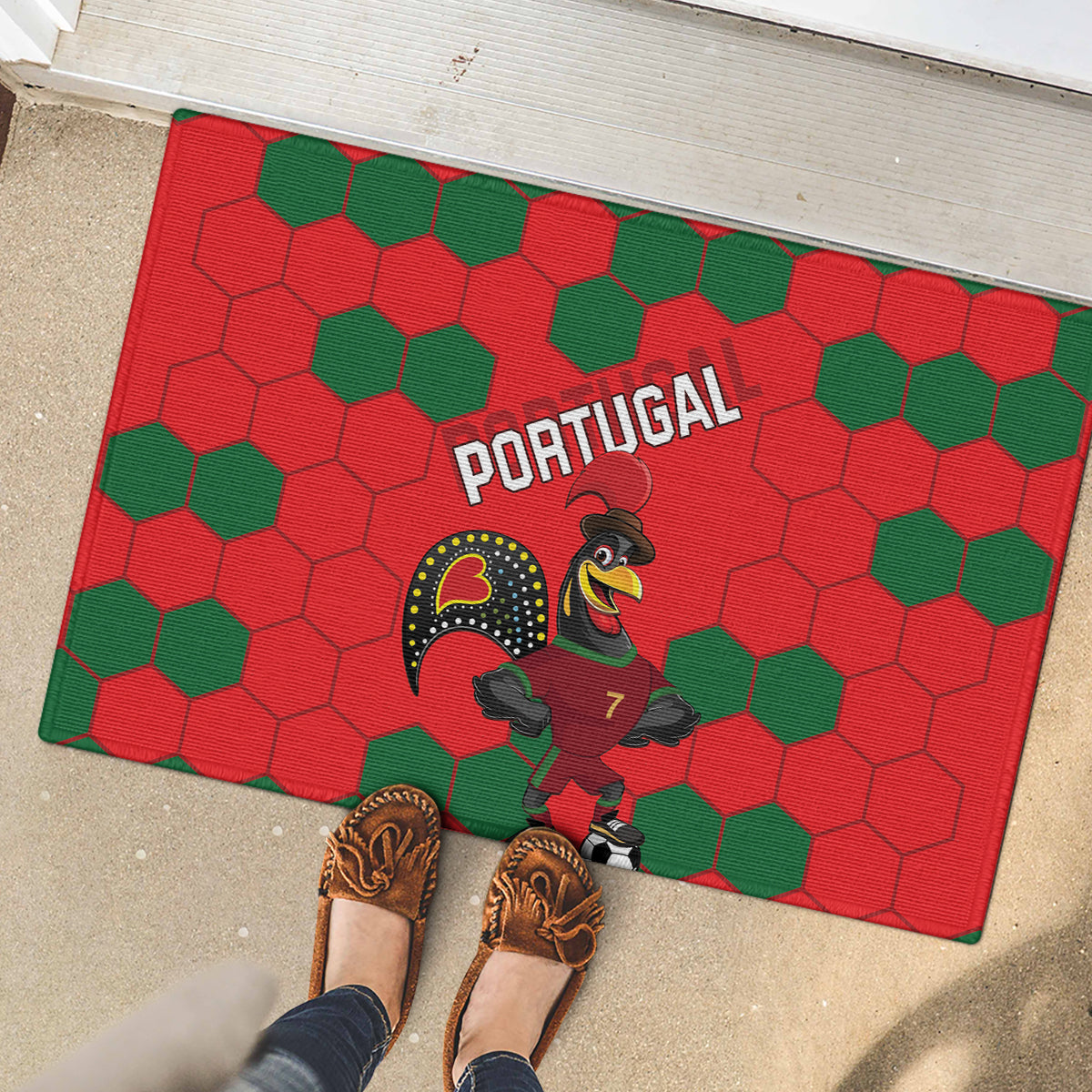 Portugal 2024 Football Rubber Doormat 2024 Go Champions - Wonder Print Shop
