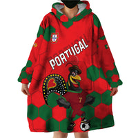 Custom Portugal 2024 Football Wearable Blanket Hoodie 2024 Go Champions - Wonder Print Shop