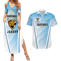 Custom Rugby Guatemala Couples Matching Summer Maxi Dress and Hawaiian Shirt Jaguares Go Champions