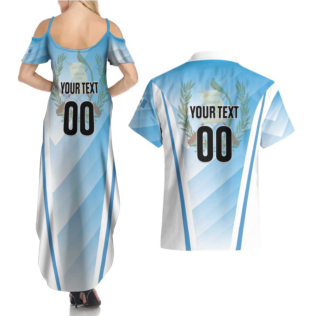 Custom Rugby Guatemala Couples Matching Summer Maxi Dress and Hawaiian Shirt Jaguares Go Champions