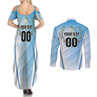Custom Rugby Guatemala Couples Matching Summer Maxi Dress and Long Sleeve Button Shirt Jaguares Go Champions