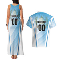 Custom Rugby Guatemala Couples Matching Tank Maxi Dress and Hawaiian Shirt Jaguares Go Champions