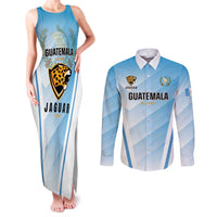Custom Rugby Guatemala Couples Matching Tank Maxi Dress and Long Sleeve Button Shirt Jaguares Go Champions
