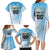 Custom Rugby Guatemala Family Matching Long Sleeve Bodycon Dress and Hawaiian Shirt Jaguares Go Champions