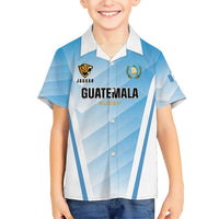 Custom Rugby Guatemala Family Matching Short Sleeve Bodycon Dress and Hawaiian Shirt Jaguares Go Champions