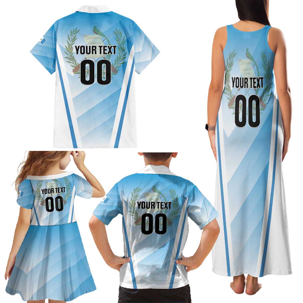 Custom Rugby Guatemala Family Matching Tank Maxi Dress and Hawaiian Shirt Jaguares Go Champions