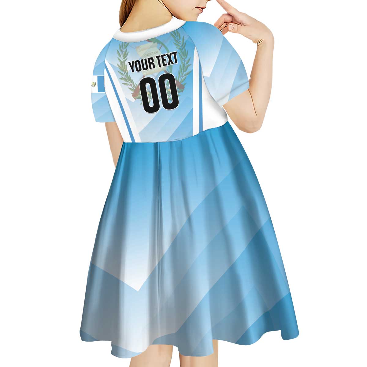 Custom Rugby Guatemala Kid Short Sleeve Dress Jaguares Go Champions